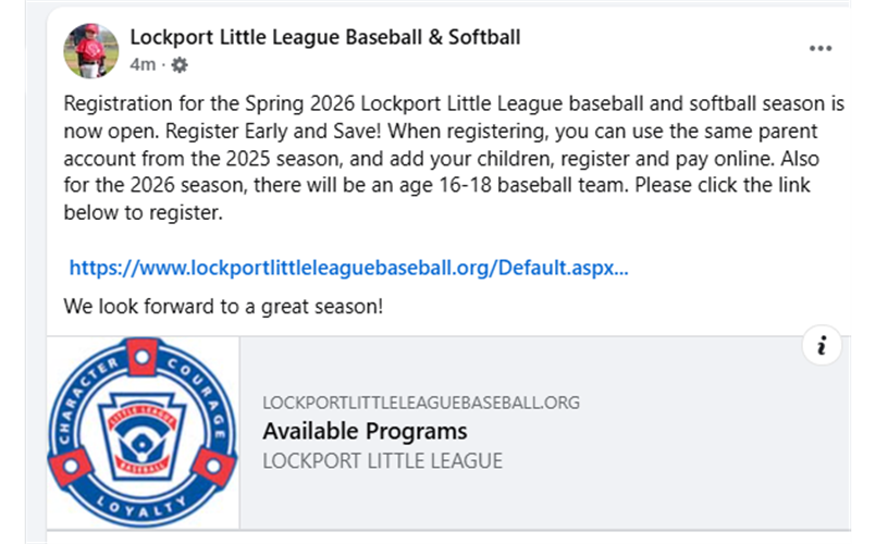 Spring 2026 Registration is open