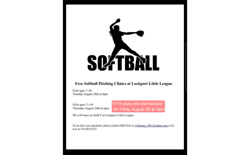 Softball pitching clinic