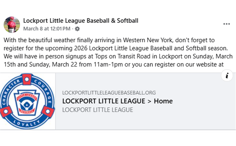 In Person Registration at Tops Family Markets 3/15/26, 3/22/26